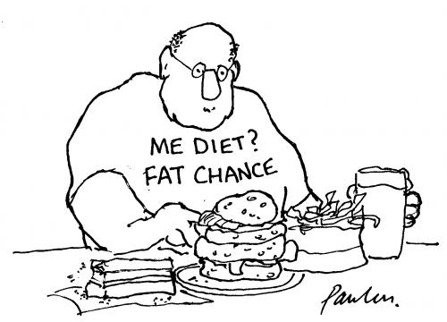 Cartoon: Me diet? (medium) by Paulus tagged food