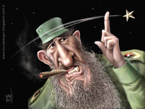 Cartoon: Fidel Castro (medium) by Burak Ergin tagged castro,fidel