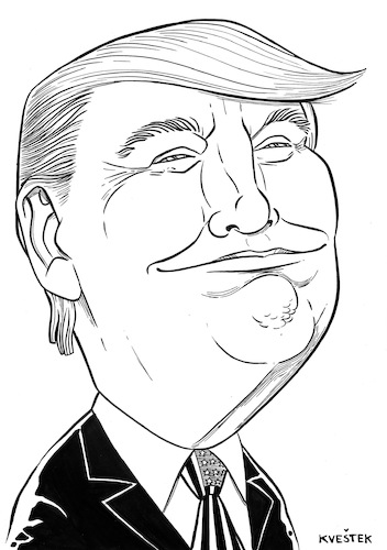 Cartoon: Donald J. Trump (medium) by Jura Karikatura tagged donald,trump,president,of,the,united,states