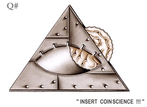 Cartoon: INSERT COINSCIENCE !!! (medium) by QUIM tagged quimericas