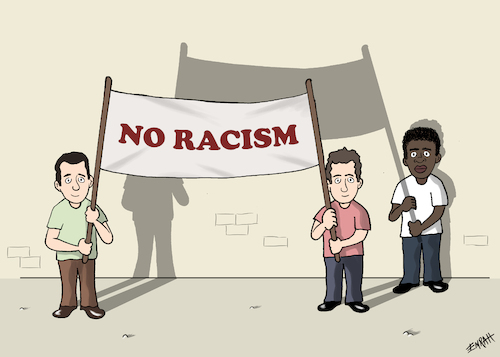 Cartoon: No Racism (medium) by emraharikan tagged racism,noracism