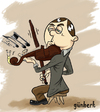Cartoon: violinist snail (small) by gunberk tagged snail,music,violinist