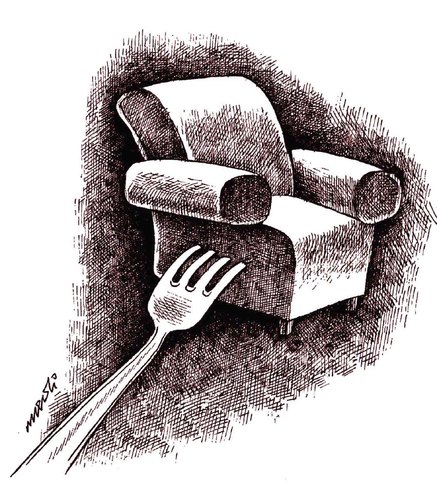 Cartoon: chunks of the position (medium) by Medi Belortaja tagged position,chair,power,chunks,politics