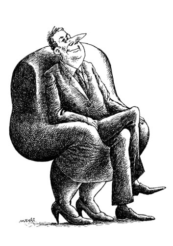 Cartoon: chairman (medium) by Medi Belortaja tagged democracy,power,armchair,chair,exploitation,women,woman,legs,seat,chairman,wife,husband