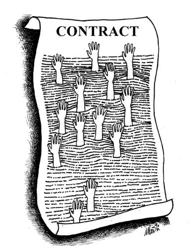 Cartoon: contract (medium) by Medi Belortaja tagged hands,help,contract,agreement,banks