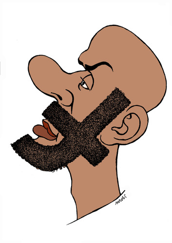 Cartoon: fb beard (medium) by Medi Belortaja tagged man,face,beard,fashion,internet,facebook,fb