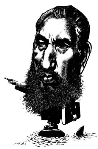 Cartoon: Fidel Castro (medium) by Medi Belortaja tagged cuba,castro,fidel