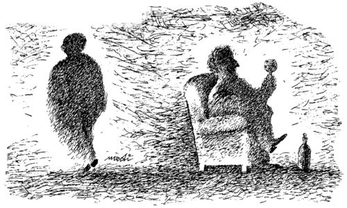 Cartoon: former friends (medium) by Medi Belortaja tagged men,former,heads,angry,hate