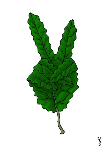 Cartoon: green victory (medium) by Medi Belortaja tagged parkvictory,gezi,protests,turkiye,erdogan,leaves,lef,green