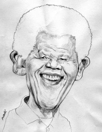 Cartoon: Mandela (medium) by Medi Belortaja tagged mandela,nelson