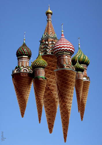 Cartoon: putin ice creams (medium) by Medi Belortaja tagged putin,ice,creams,kremlin,russia