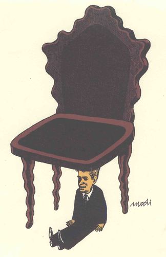 Cartoon: Deputy (medium) by Medi Belortaja tagged deputy,power,chair,politician,fall,politics