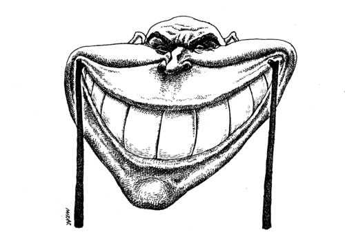Cartoon: smile (medium) by Medi Belortaja tagged face,smiley,smiling,smile,teeth,support