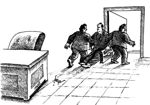 Cartoon: The corrupt under arrest (medium) by Medi Belortaja tagged politicians,arrest,under,corrupt,corrupted,corruption