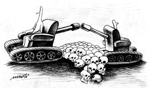 Cartoon: untitled (medium) by Medi Belortaja tagged skulls,war,conflicts,death,dictators
