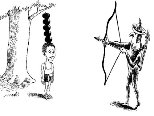 Cartoon: Wilhelm Tell (medium) by Medi Belortaja tagged tell,wilhelm