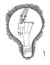 Cartoon: by sliding the success (small) by Medi Belortaja tagged abyss,light,bulb