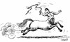 Cartoon: horse man (small) by Medi Belortaja tagged horse,man
