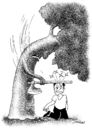 Cartoon: angry tree (small) by Medi Belortaja tagged tree,environment,nature