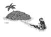 Cartoon: chin rescue (small) by Medi Belortaja tagged robinson,crusoe,traveling,salvation,beard,humor