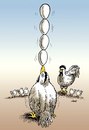 Cartoon: circus (small) by Medi Belortaja tagged circus,acrobacy,chicken,eggs