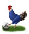 Cartoon: french footballer (small) by Medi Belortaja tagged french,footballer,rooster,soccer,euro,2012,ukraine