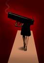 Cartoon: fashion gun (small) by Medi Belortaja tagged fashion,gun,guns,control,violence,weapon,weapons,parade,sfilate,moda,crimes,kill,murder