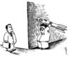 Cartoon: inspection of unsafe (small) by Medi Belortaja tagged inspection,unsafe,nuclear,weapon,beat,stroke