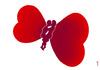 Cartoon: love s butterfly (small) by Medi Belortaja tagged love,butterfly,hearts,valentines,day,kiss,kissing,man,woman,husband,wife,lovers