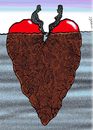 Cartoon: loves iceberg (small) by Medi Belortaja tagged lover,love,heart,cracked,island,man,woman,wife,husband,iceberg