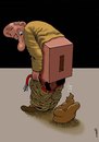 Cartoon: manipulations fresh product (small) by Medi Belortaja tagged ballot,box,manipulation,elections,party,democracy,fresh,product,head,chief,leader