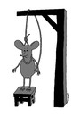 Cartoon: mouse suicide (small) by Medi Belortaja tagged mouse,suicide,hanging,tail,humor