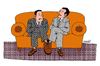 Cartoon: negotiation (small) by Medi Belortaja tagged negotiations politicians shoe