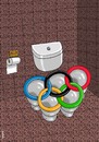 Cartoon: Olympic toilet (small) by Medi Belortaja tagged olympic,toilet,circles,olimpia,doping