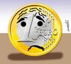 Cartoon: sadness of the euro (small) by Medi Belortaja tagged sadness,euro,financial,crisis