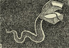 Cartoon: snakebook (small) by Medi Belortaja tagged snake bad book