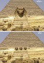 Cartoon: sphinx before and after (small) by Medi Belortaja tagged sphinx,egypt,democracy,parties