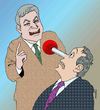 Cartoon: chief spokesman messages (small) by Medi Belortaja tagged chief spokesman messages dictate