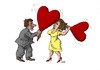 Cartoon: wild love (small) by Medi Belortaja tagged wild love hearts husband wife hassle beat beating woman man