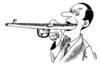 Cartoon: word that kills (small) by Medi Belortaja tagged word,kills,gun,tongue,speech