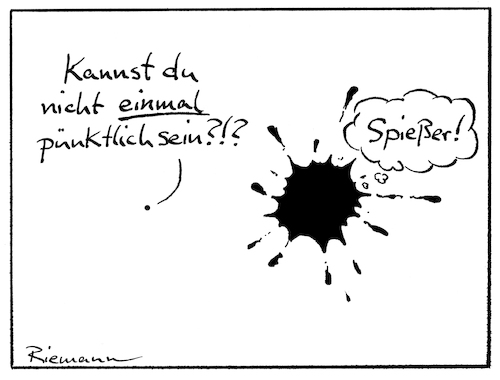 Cartoon: Förmlichkeit (medium) by Riemann tagged punkt,puenktlich,klecks,verpeilt,verwahrlosung,spiesser,konformitaet,angepasst,foermlich,regeln,gleichschaltung,gleichheit,cartoon,george,riemann,punkt,puenktlich,klecks,verpeilt,verwahrlosung,spiesser,konformitaet,angepasst,foermlich,regeln,gleichschaltung,gleichheit,cartoon,george,riemann