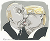 Cartoon: Der Bruderkuss (small) by Riemann tagged putin,trump,bruderkuss,breschnew,honecker,russland,usa,vereinigung,diktatoren,tyrannen,unterdrücker,verrat,republikaner,cartoon,george,riemann