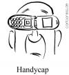 Cartoon: Handycap (small) by Riemann tagged handy,cell,phone,media,obsession