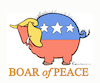 Cartoon: Peace Pig (small) by Riemann tagged trump,board,of,peace,republicans,logo,boar,pig,wildschwein,cartoon,george,riemann