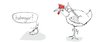 Cartoon: Huhngär? (small) by Silvia Wagner tagged huhn chicken worm wurm friends relation tiere animal