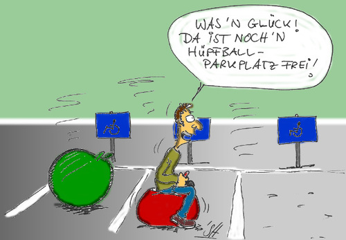 Cartoon: parkplatz (medium) by SHolter tagged parkplatz