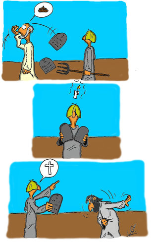 Cartoon: 10gebote (medium) by SHolter tagged bibel
