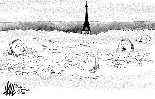 Cartoon: Air polluted (medium) by halltoons tagged air,pollution,europe,france,germany,air,pollution,europe,france,germany