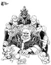 Cartoon: Culpable Pope (small) by halltoons tagged pope,benedict,scandal,priests