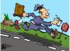 Cartoon: Late for Work (small) by halltoons tagged running,man,late,work,businessman,suit